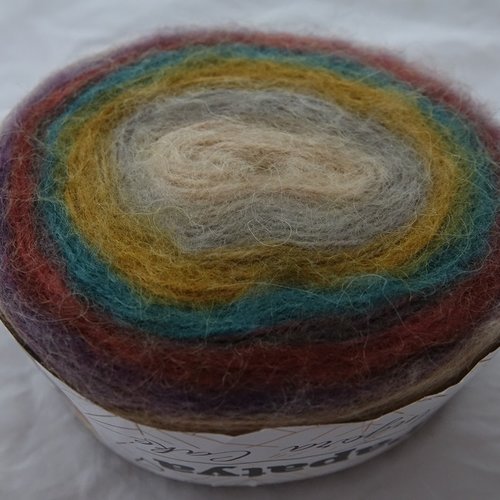 1 grosse pelote 200 gr angora cake 612 papatya