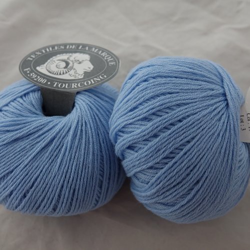 5 pelotes pure laine mérinos kashwool 3 bleu 17