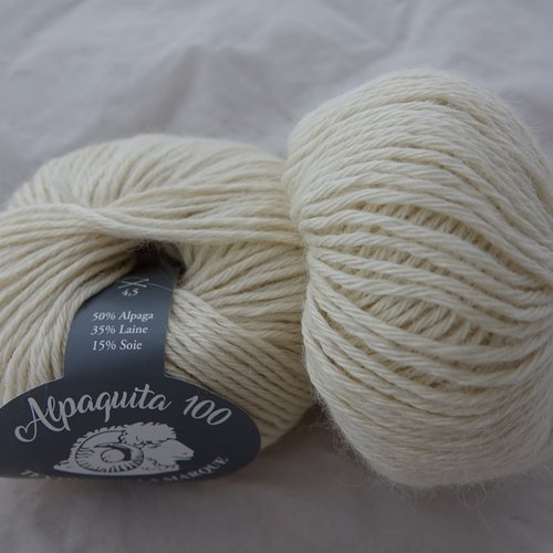 5 pelotes alpaquita 100 naturel 8 alpaga laine et soie