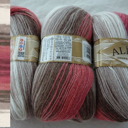 3 grosses pelotes  angora gold batik 1984  alize