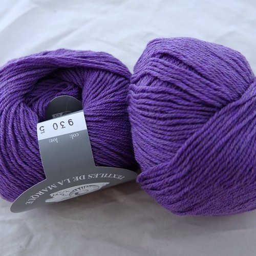 5 pelotes pure laine mérinos kashwool 3 violet 930