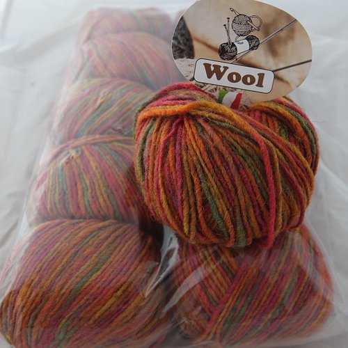 10 pelotes 60 laine  wool 106 multicolore