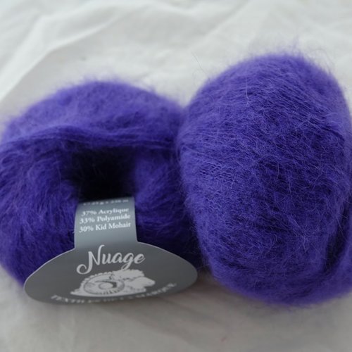5 pelotes kid mohair nuage violet 06