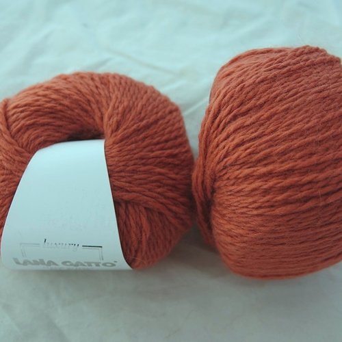 5 pelotes laine mérinos et angora class tomette 9350 lana gatto