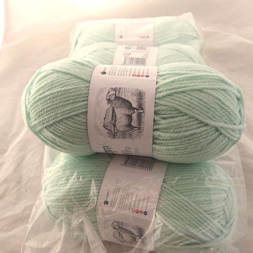 5 pelotes 100 gr merino 50 vert acqua 5610 papatya