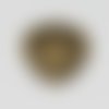 1 support pendentif cabochon coeur love lune étoiles metal laiton bronze rond env 25mm 