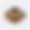 4 perles toupie en résine 12 mm smoked mocha marron