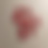 1 perle pendentif ovale rose env 1cm x 2,4cm