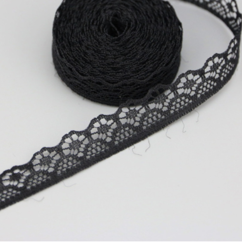 1 m de ruban dentelle noir largeur env 15mm