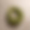 1 m fil coton ciré, ton vert pistache 2 mm diamètre