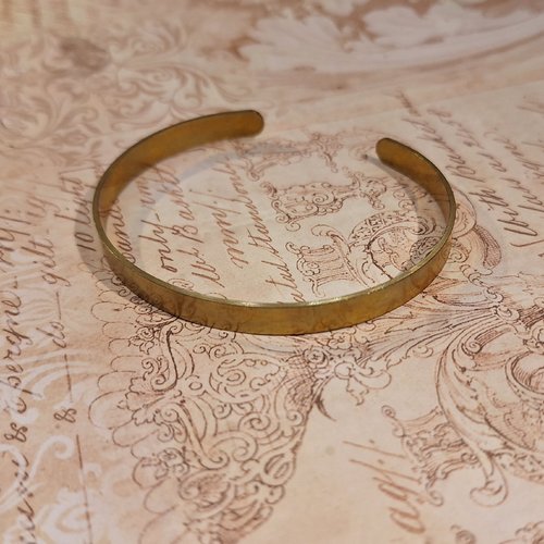 1 bracelet jonc laiton bronze 0,6 cm