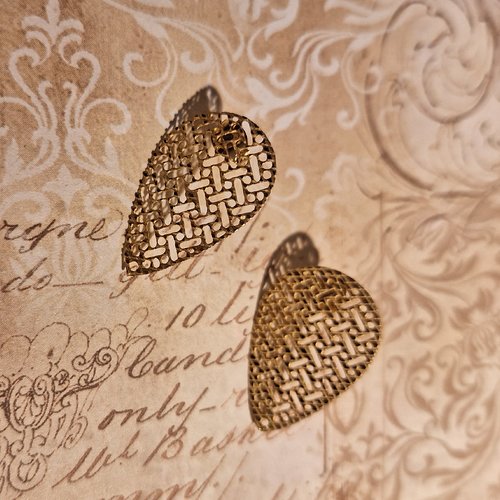 1 paire d'attaches puces d'oreilles boucles d'oreilles acier inoxydables goutte