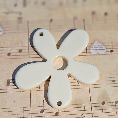 1 fleur connecteur intercalaire 54 x 55 mm blanc