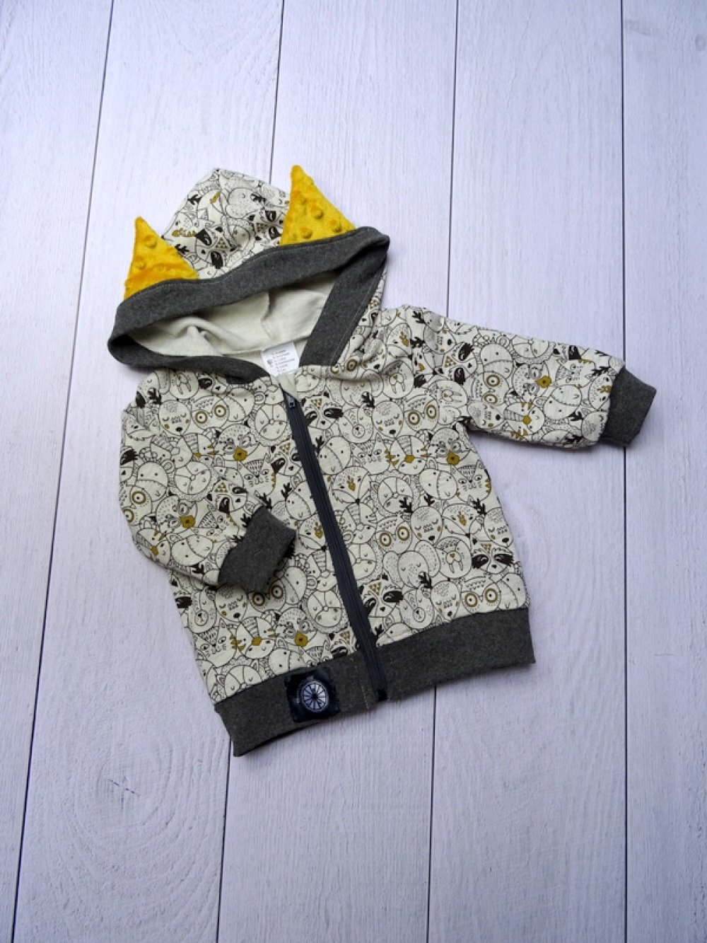 Sweat A Capuche Bebe Motif Animaux Rigolos Un Grand Marche