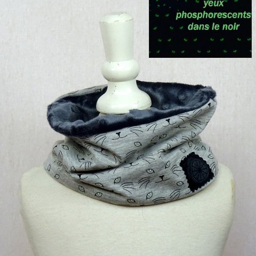 Snood Tour De Cou Cache Cou Enfant Bebe Chat Phosphorescent Un Grand Marche
