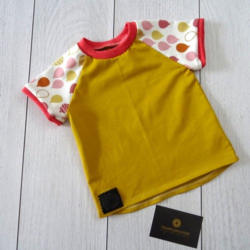 T Shirt Bebe Fille Manches Courtes Motif Ballons Roses Et Jaunes Un Grand Marche