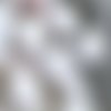 5 bouton recouvert en tissu crêpe blanc mariage manteau robe chemise