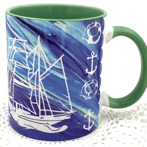 Mug de 350 ml mer bateau et phare