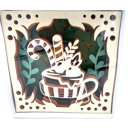 Boite lumineuse chocolat chaud