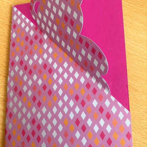 Carte de felicitations pour une naissance rose avec enveloppe