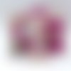Carte fleurie en forme de z - modèle rose