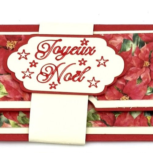 Carte de noel porte billets enveloppe - modèle 1