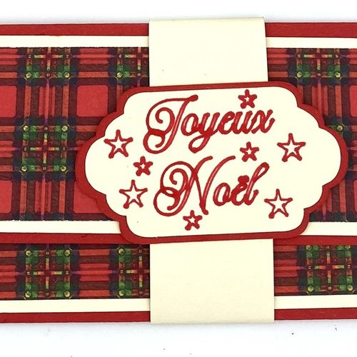 Carte de noel porte billets enveloppe - modèle 3