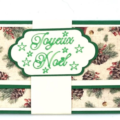 Carte de noel porte billets enveloppe - modèle 4