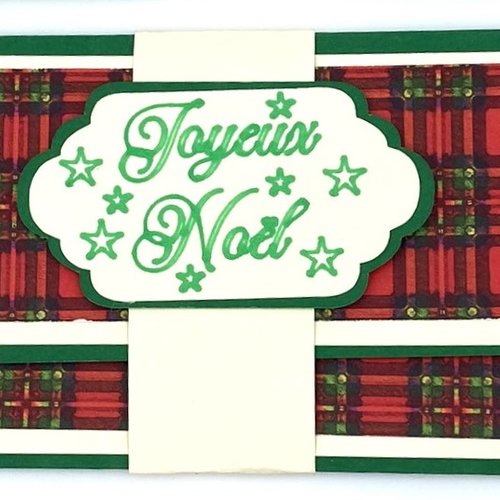 Carte de noel porte billets enveloppe - modèle 5