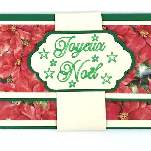 Carte de noel porte billets enveloppe - modèle 10
