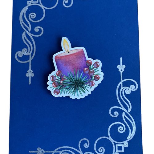 Carte de noel avec enveloppe assortie - modèle bleu foncé
