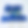 Cake topper shaker  dans les tons bleus : gâteau d'anniversaire et champagne