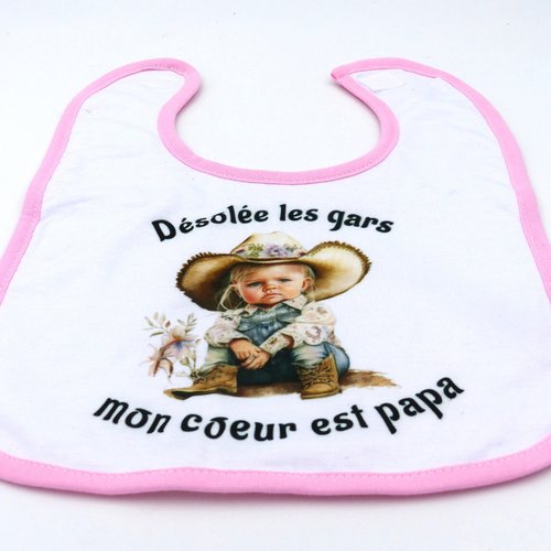 Lot de 2 bavoirs fille
