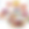 Couronne de fleurs en papier sur socle