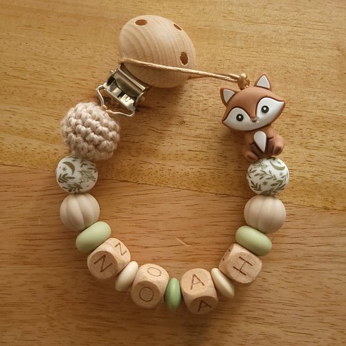 Attache tetine renard