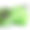 1m ruban vert fluo organza à fleurs - 2.5 cm de largeur - dentelle princesse