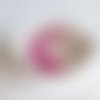 Perle ronde 15 mm silicone pour bébé rose fuschia