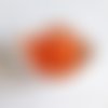 Perle ronde 15 mm silicone pour bébé orange
