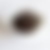 Perle ronde 15 mm silicone pour bébé marron foncé