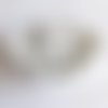 Perle ronde silicone blanc granit 15 mm