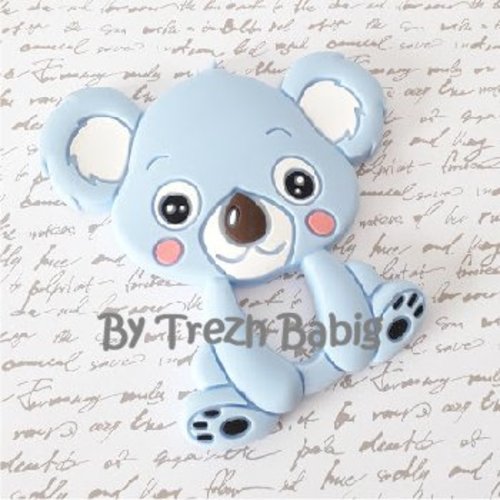 Anneau silicone koala bleu