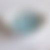 Perle silicone ronde bleu marbré 15 mm