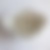 Perle ronde silicone beige 15 mm granit