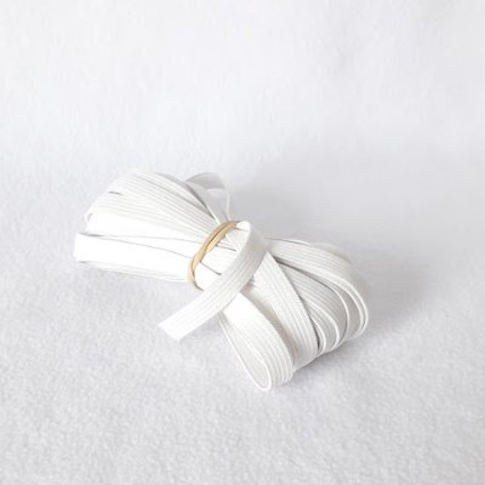 1 Mètre de fil élastique blanc pour bracelet, collier ou masque Ø