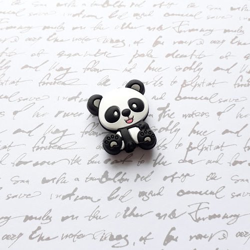 Perle silicone panda noir blanc