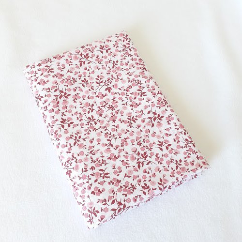 Tissu coton coupon 50x150 cm fleurs rose