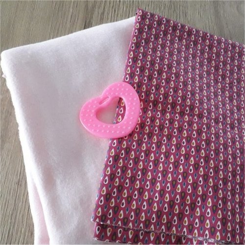 Lot tissu micro polaire rose coton pluie rose mauve