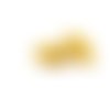 Perle silicone lentille plate 15 mm jaune soleil