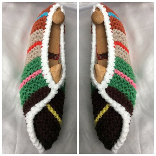 Chaussons pantoufles en tricot , acrylique doux avec laine,pour femme