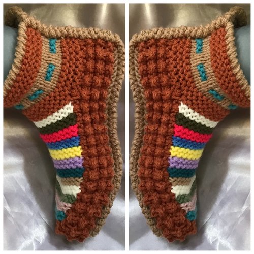 Grande taille 41-45.modèle unique.gros chaussons - bottines en  tricot,acrylique doux avec laine,pour femme,homme